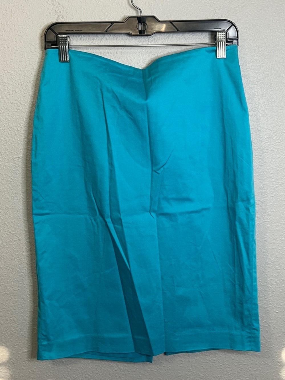 Ann Taylor Poplin Pencil Skirt Turquoise Size 6
